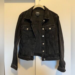 Zara black denim jacket